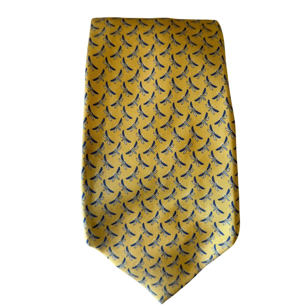 Daniel Cremieux Signature Collection Silk Tie Yellow Dragonfly Limited Edition‎
